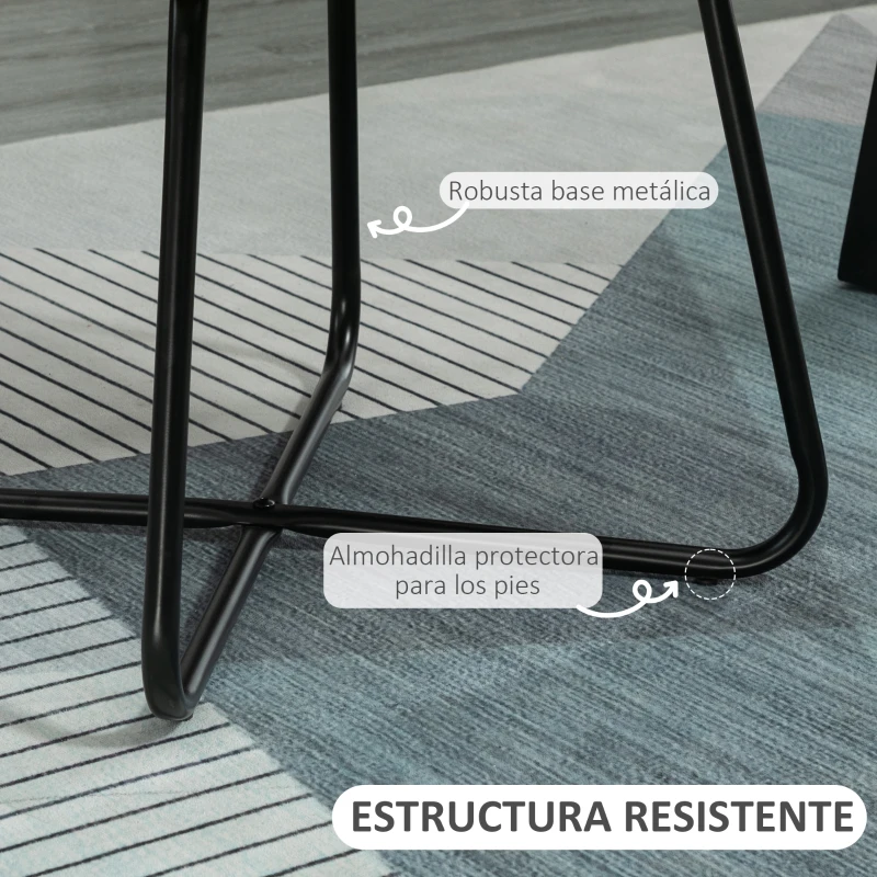 HOMCOM Sillón de Salón Tapizado en Terciopelo con Asiento Acolchado Base Metálica Cruzada Gris