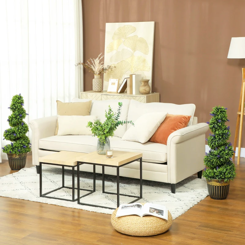 HOMCOM Set of Two 90cm Artificial Lavender Trees