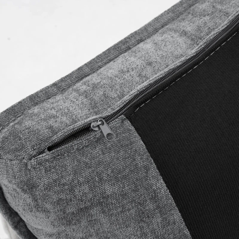 L-Shaped Corner Sofa with USB Charging Ports, Cup Holders, Ergonomic 3-Seater Sectional Couch for Apartment, 202L x 137W x 80H cm, Grey