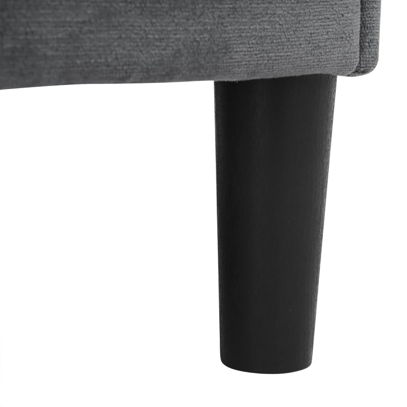 L-Shaped Corner Sofa with USB Charging Ports, Cup Holders, Ergonomic 3-Seater Sectional Couch for Apartment, 202L x 137W x 80H cm, Grey