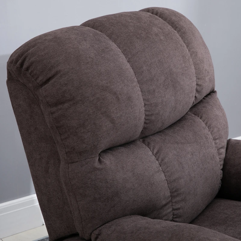 HOMCOM Poltrona Elettrica Alzapersona Reclinabile 150°, Poltrona Relax Elettrica in Velluto con Connettore USB, Motore, Poggiapiedi e Tasche Laterali per Anziani, Marrone