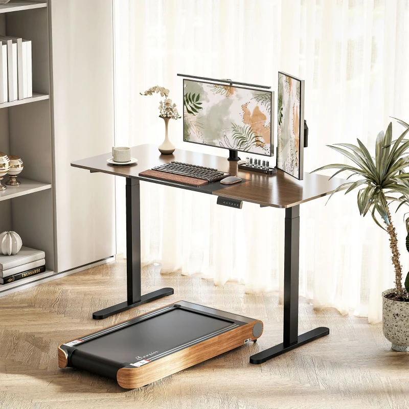 HOMCOM Elektrisches Schreibtischgestell, höhenverstellbar, mit Speicherfunktion, Stahl, Schwarz(m-2)