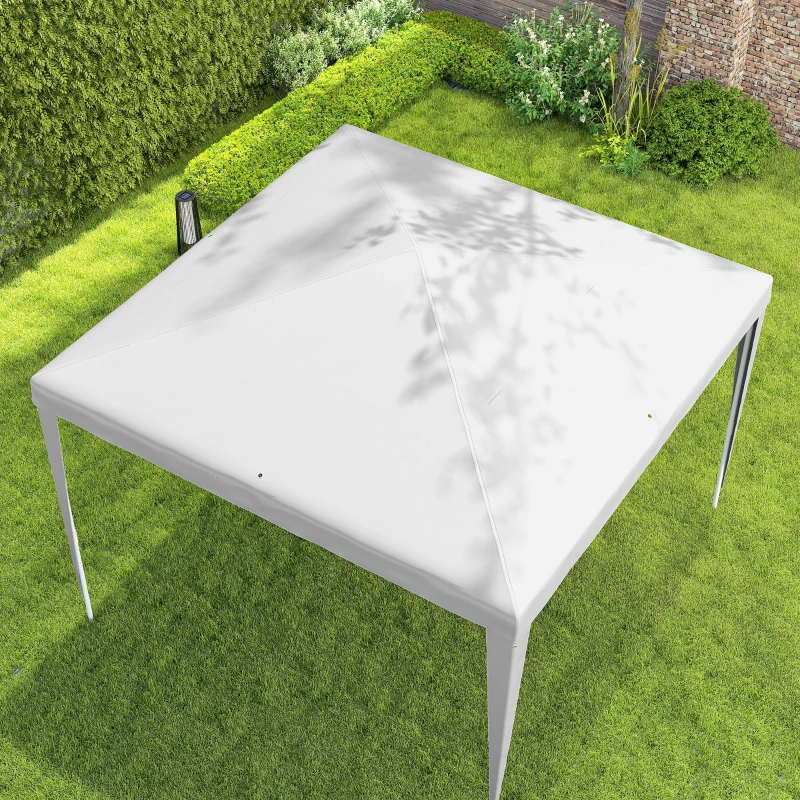 Outsunny Gazebo da Giardino 3x3 m Portatile con Copertura Anti UV, Bianco