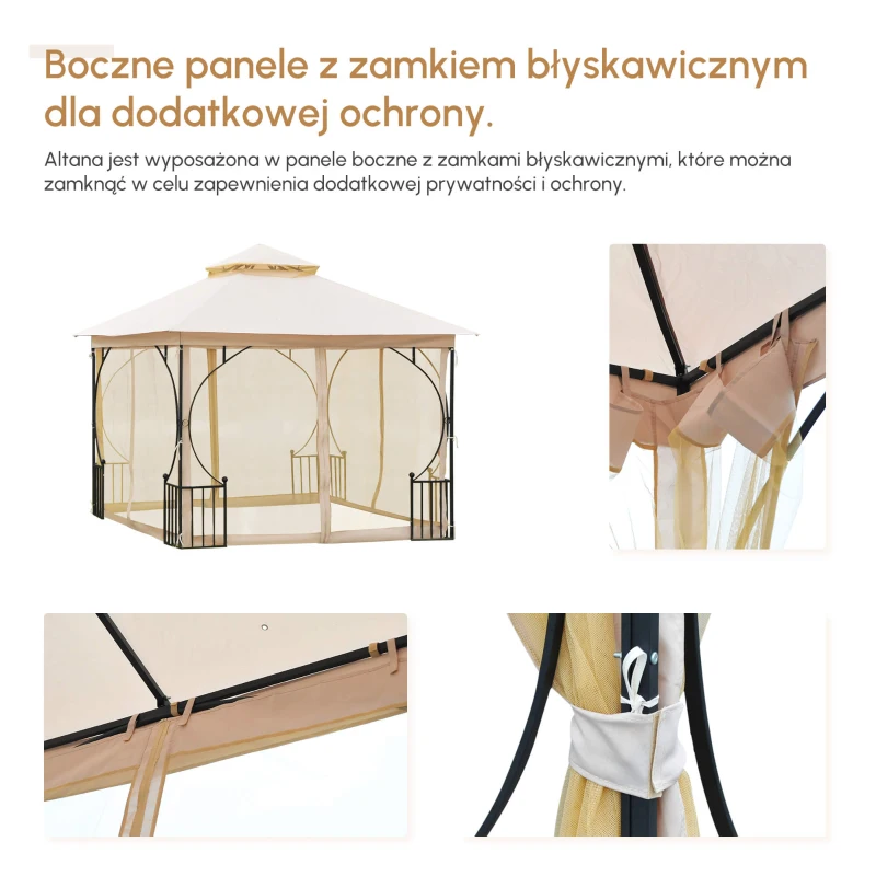 altana ogrodowa namiot imprezowy pawilon namiot ogrodowy namiot okolicznościowy podwójny daszek 3x3 m