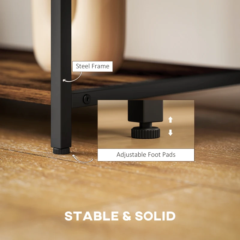 HOMCOM TV Unit for TVs up to 55 Inches, Industrial TV Stand with Storage Shelves, Entertainment Centre for Living Room, Bedroom