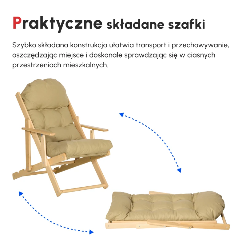 HOMCOM Fotel Akcentowy, Fotel Relaksacyjny, Regulowane Oparcie, Rama z Drewna Bukowego, do 120 kg, Brązowy