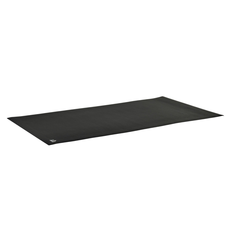 HOMCOM vloerbeschermingsmat voor fitnessapparatuur vloermat ondermat PVC zwart 180 x 90 x 0,6 cm