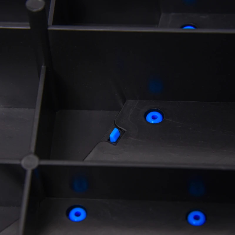 HOMCOM Aerobische Stepper 3-traps in hoogte verstelbaar 80 x 31 x 20 cm Zwart+Lichtblauw+Grijs