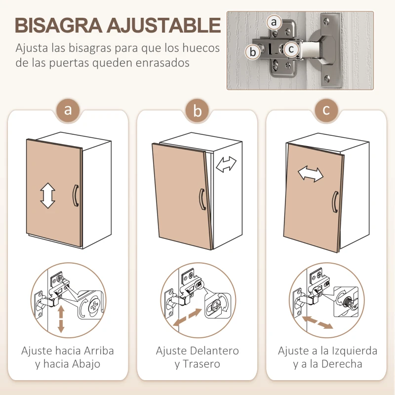 HOMCOM Alacena de Cocina Mueble Auxiliar con 2 Puertas de Vidrio y Baldas Ajustables 72x40x178 cm Blanco
