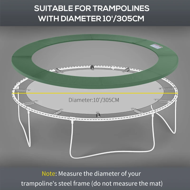 HOMCOM Randafdekking veerafdekking randbescherming voor trampoline 305 cm