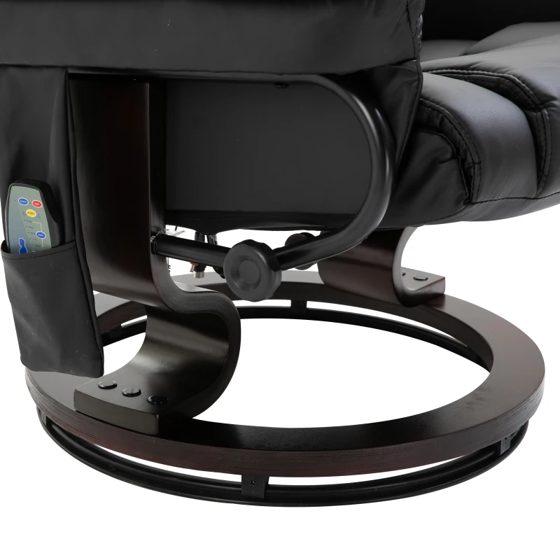 HOMCOM Relaxsessel mit Massagefunktion Fußhocker Liegefunktion Kunstleder 79 x 82 x 101 cm