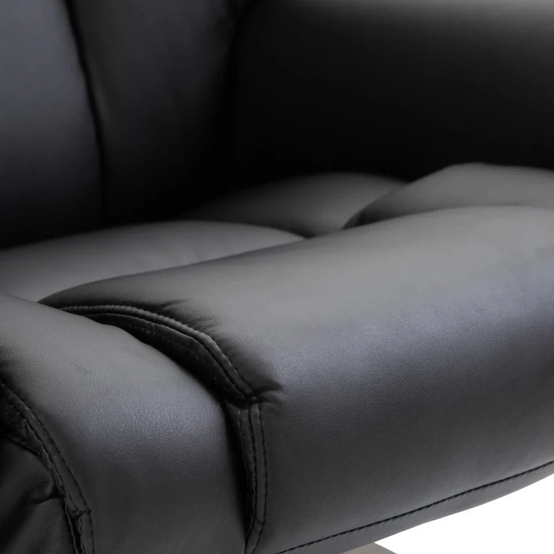 HOMCOM Relaxsessel mit Massagefunktion Fußhocker Liegefunktion Kunstleder 79 x 82 x 101 cm