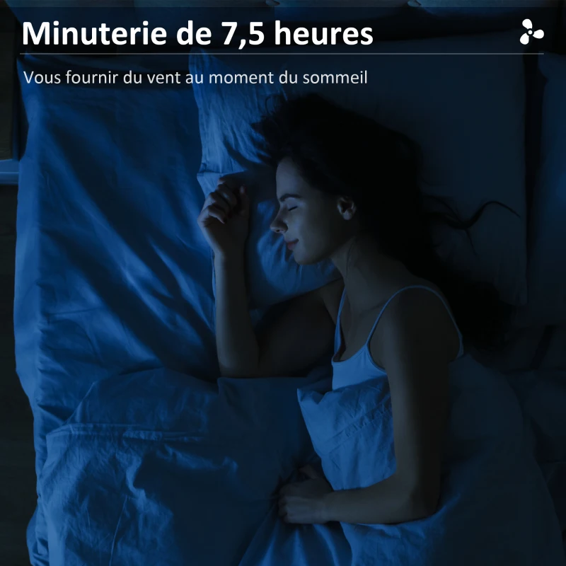 HOMCOM Ventilateur brumisateur sur roulettes 90 W 125 cm avec télécommande, minuterie, oscillation à 75°, tête inclinable, noir