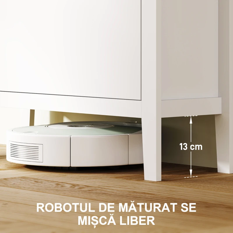 HOMCOM Pantofar cu 2 Sertare Rabatabile pentru 14 Perechi de Pantofi și Rafturi Reglabile, 80x24x95.5 cm, Alb