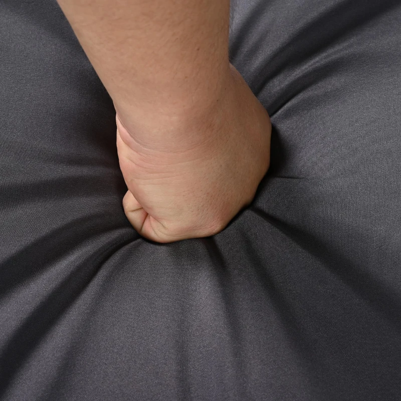 Ensemble de table et chaises d'extérieur, avec 2 chaises, 2 tabourets, 1 canapé deux places, 1 table et 1 chariot de service polyvalent, Noir+Gris