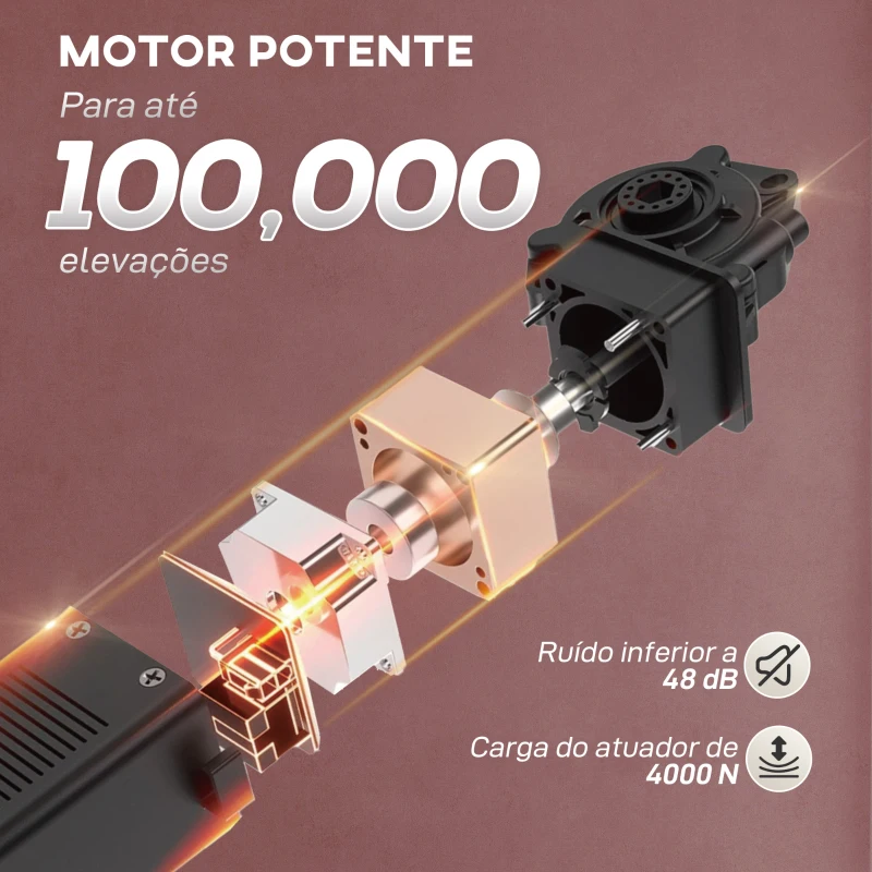 HOMCOM Poltrona Relax Reclinável Elétrica com Função Memória Apoio para Pés Controlo Remoto e Bolsos Laterais 80x83x104 cm Laranja