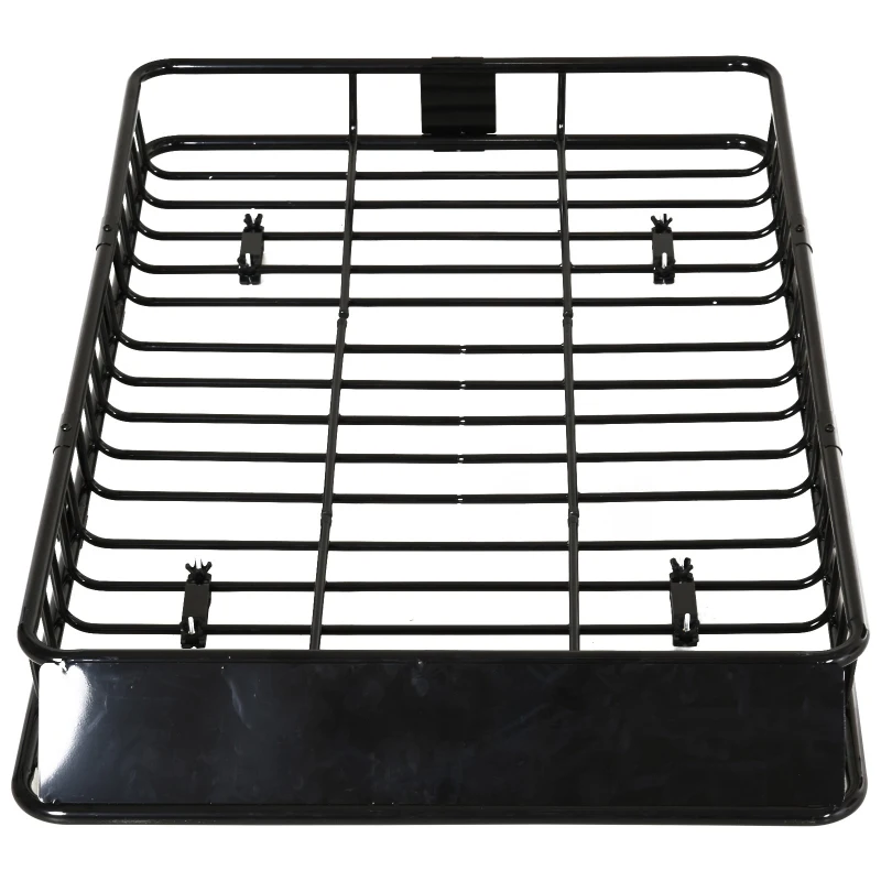 HOMCOM Universele dakkoffer autodakdrager dakbagagerek bagagemand bagagerek plank metaal zwart 162 x 99 x 16 cm | Aosom.de(m-8)