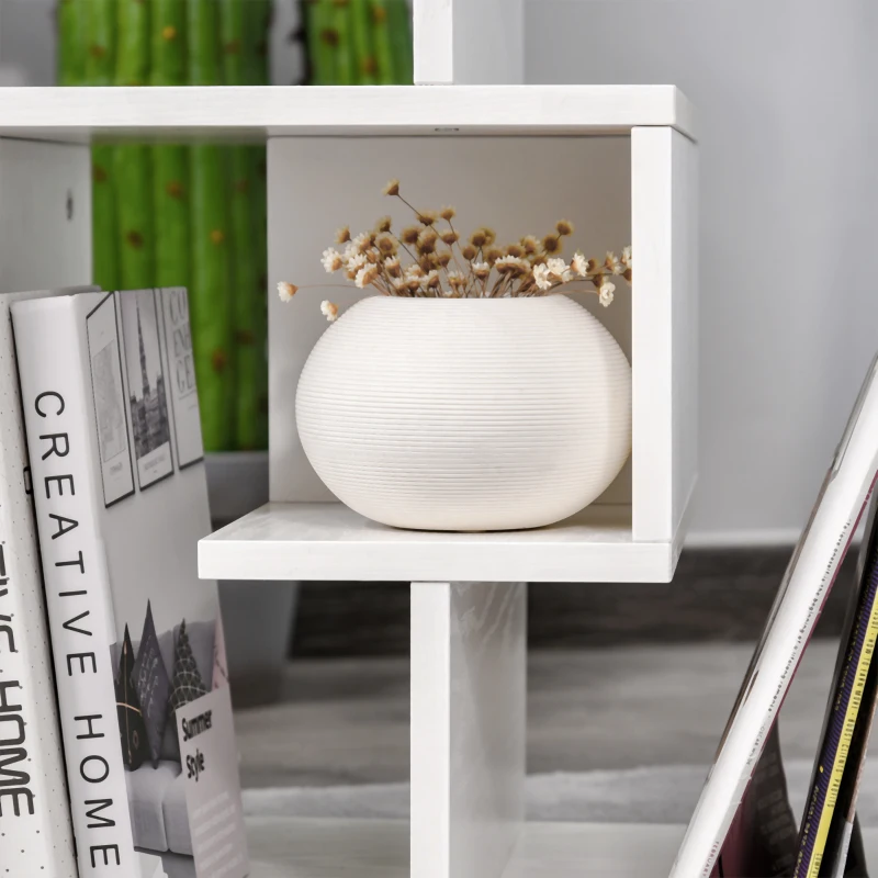 HOMCOM Mesa de Apoio mesa auxiliar para sala e quarto estante para arrumação 45x40x55 cm Branco
