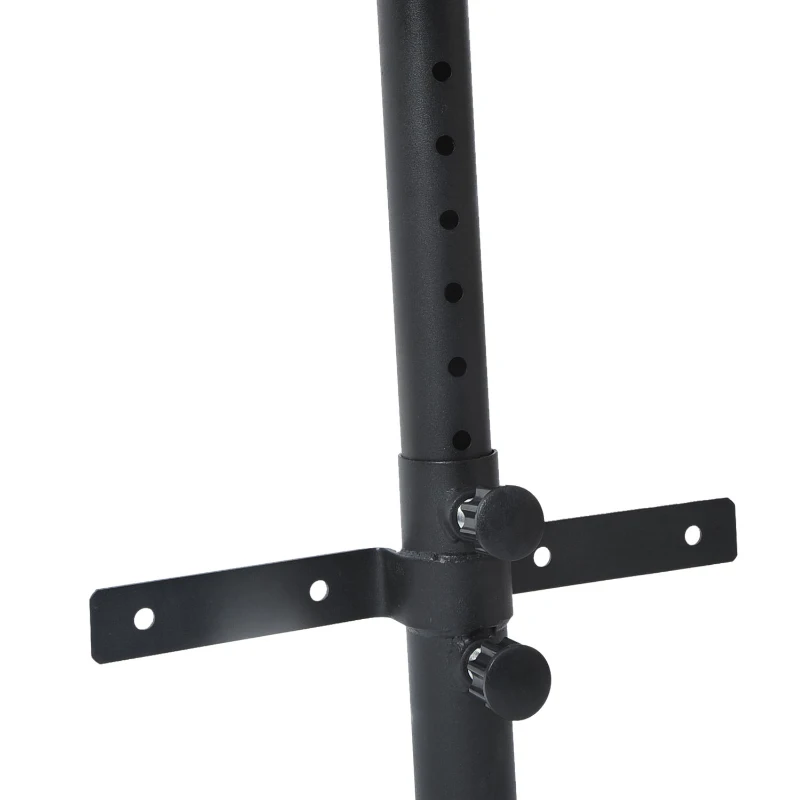 HOMCOM Suporte para Saco de Boxe Regulável Suporte para Boxe de Parede Carga Máxima 100kg 60-88x40x63 cm Preto