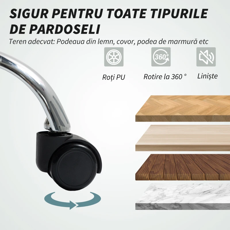 HOMCOM Scaun de Birou cu Masaj în 6 Puncte, Vibrant și Înclinabil, cu Buzunar și Telecomandă, 66x72x113-121 cm, Gri(m-8)