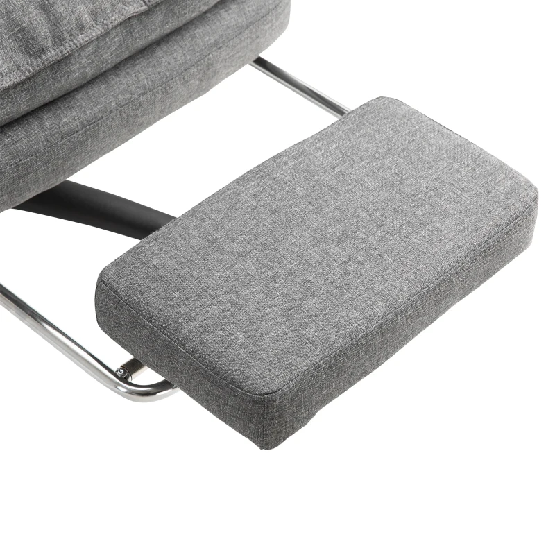 Vinsetto Massage-Bürostuhl, Schreibtischsessel mit Massagefunktion, höhenverstellbarer, ergonomischer Drehstuhl, Nylon, Grau