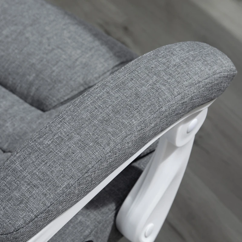 Vinsetto Ergonomische Massagestoel, 6 Vibratiepunten, Verstelbare Rugleuning, 360° Draaistoel, Grijs(m-12)