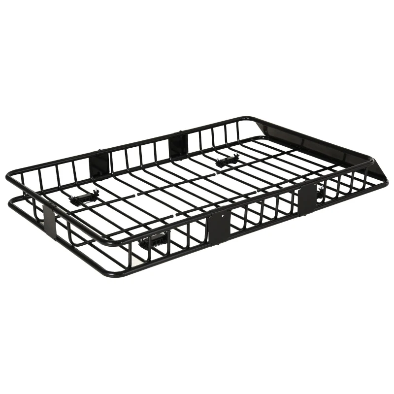 HOMCOM Universele dakkoffer autodakdrager dakbagagerek bagagemand bagagerek plank metaal zwart 162 x 99 x 16 cm | Aosom.de(m-11)