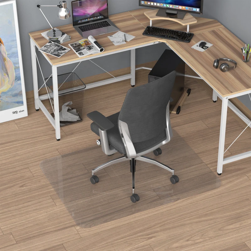 HOMCOM Bodenschutzmatte, rutschfest, 1,5mm dick, 90x120cm, Transparent