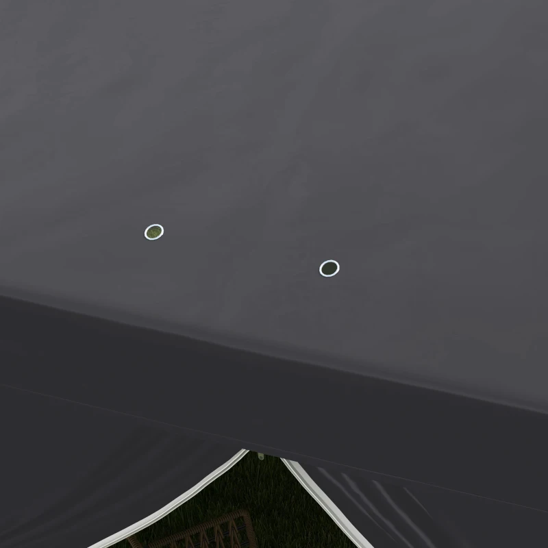 Outsunny Outsunny 3 x 6 m Garden Pop Up Gazebo, Wedding Party Tent Marquee, Water Resistant Awning Canopy with Sidewalls, Windows, Carry Bag, Grey