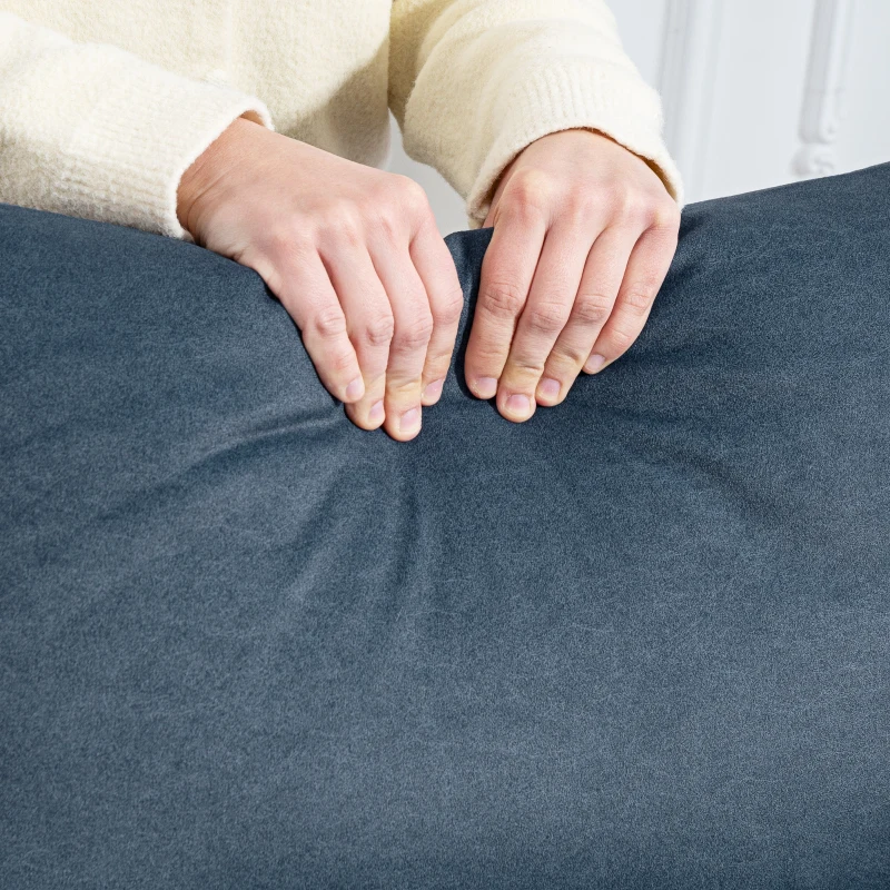 HOMCOM Poltrona Relax Reclinável Elétrica com Função Memória Apoio para Pés Controlo Remoto e Bolsos Laterais 80x83x104 cm Azul