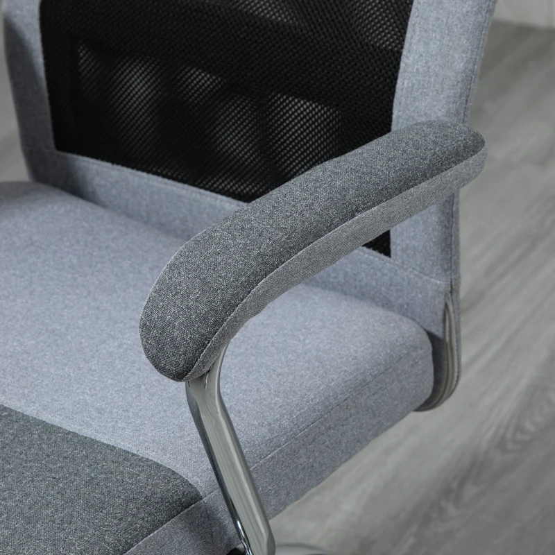 Vinsetto Office Chair Mesh High Back Swivel Task PC Desk Chair for Home w/ Arm, Grey