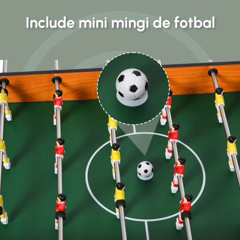 HOMCOM Joc de fotbal de masa cu 22 jucatori si accesorii incluse 84.5 x 40 x 62 cm