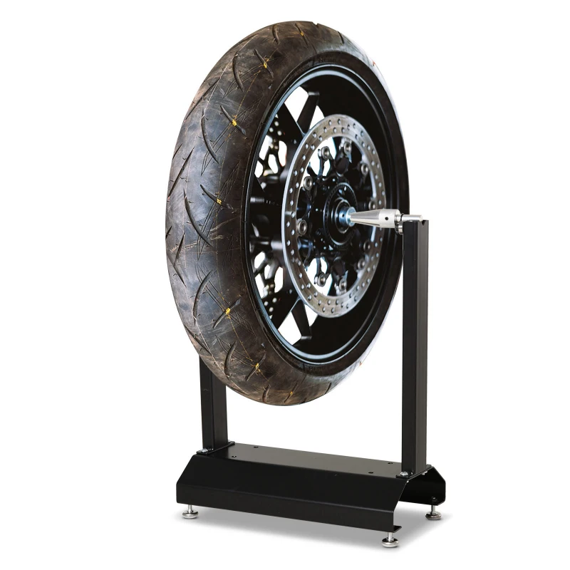 DURHAND Steel Rotating Motorcycle Wheel Balance Stand Black