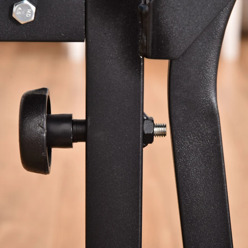 HOMCOM Banco de Musculación Banco de Pesas con Soporte para Barra y Respaldo Ajustable para Entrenamiento en Casa Gimnasio Azul