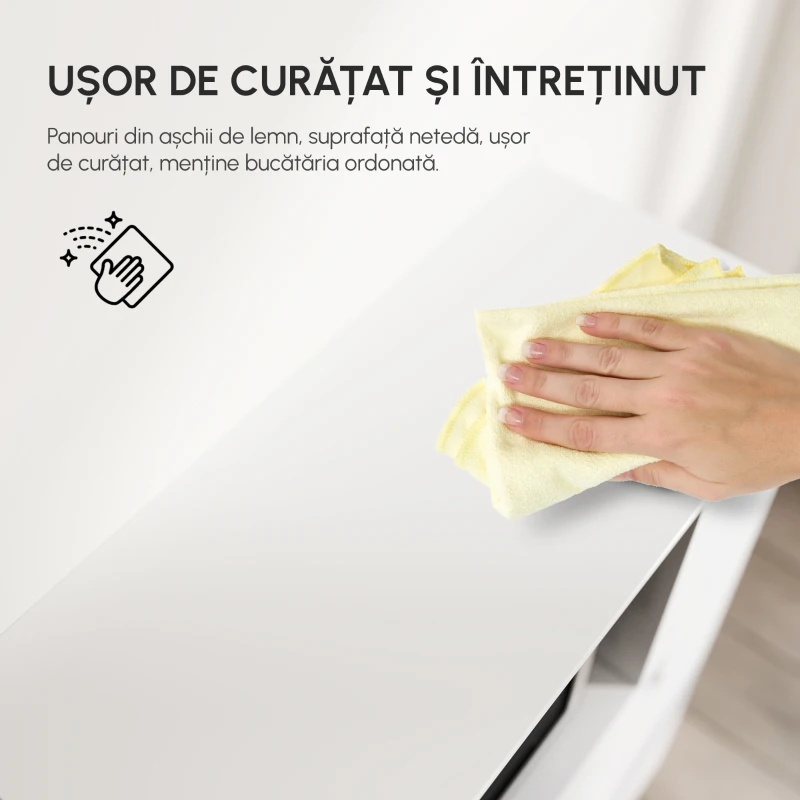 HOMCOM dulap de bucatarie, 3 compartimente, alb(m-8)