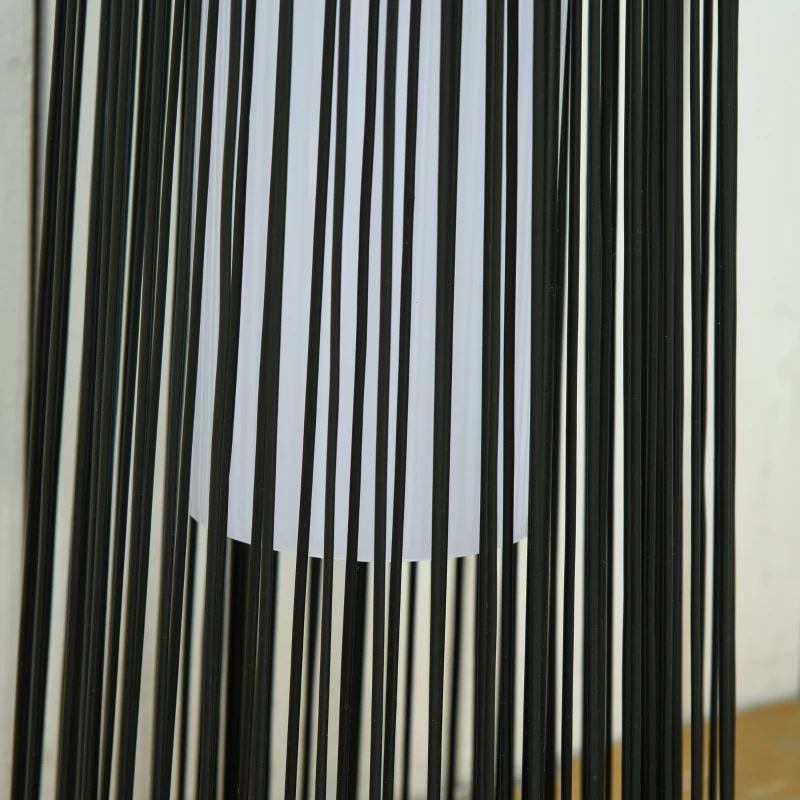 Outsunny Patio Garden Solar Powered Lights Woven Resin Wicker Lantern Auto On/Off