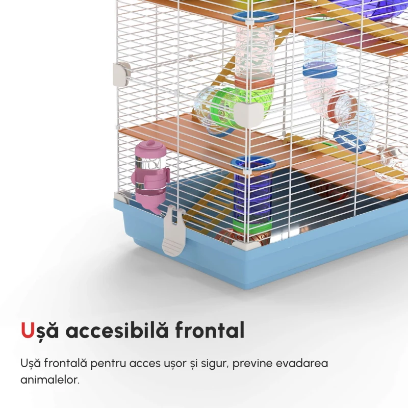 PawHut cusca cu 5 niveluri pentru rozatoare, 46x30x58 cm