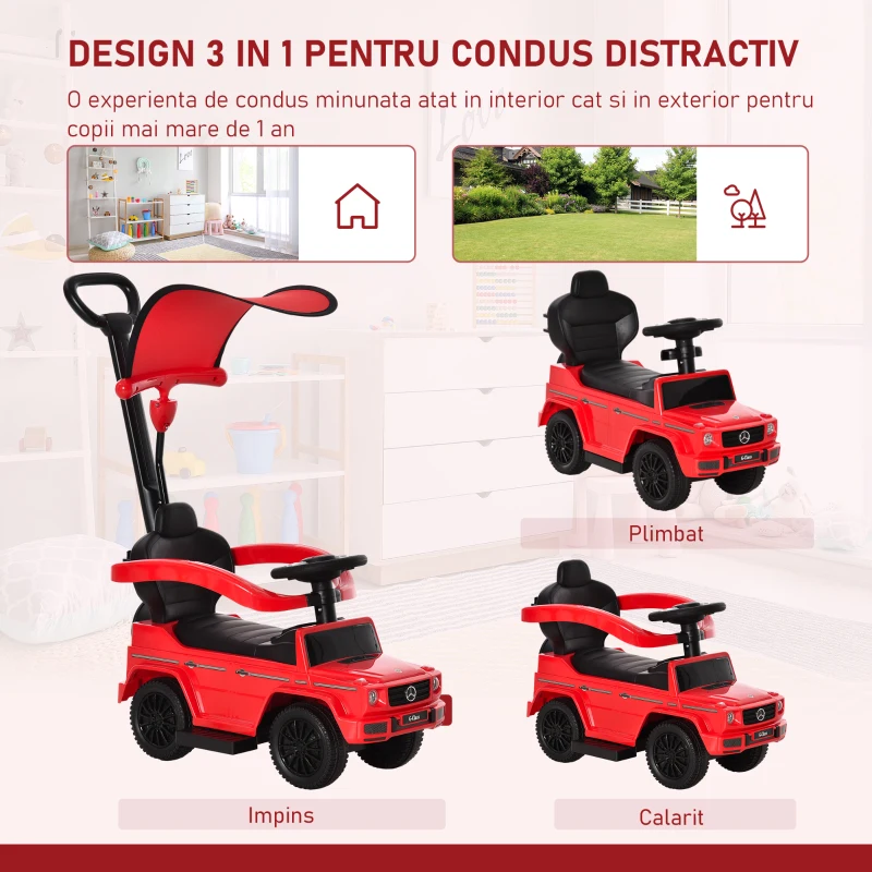 HOMCOM Mercedes G350 Împingător 1-3 Ani