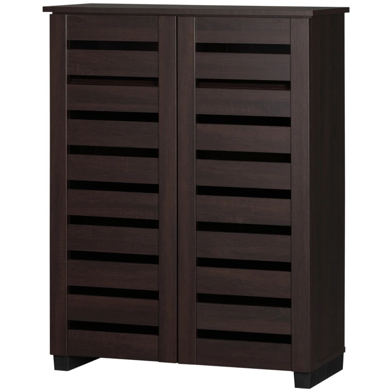 HOMCOM 15 Shoe Storage Cabinet - Wood-Effect