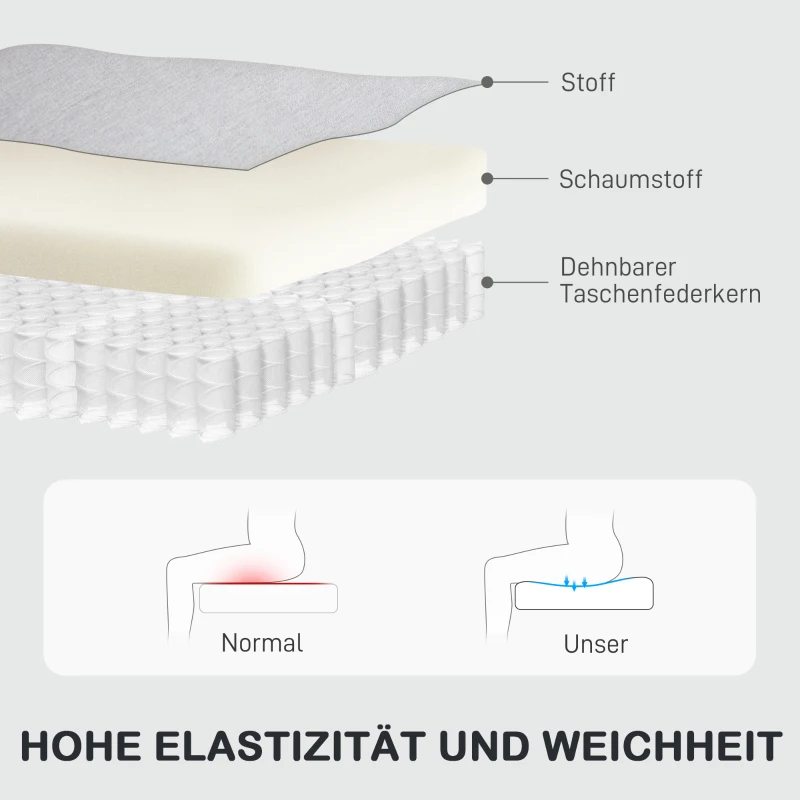 HOMCOM Verstelbare Relaxstoel met Voetensteun, Modern Gepolsterde Fauteuil, Lichtgrijs