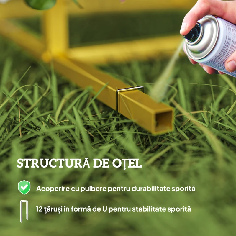 Outsunny Set de 3 Arcade de Grădină pentru Nunți, 120x40x220 cm, Auriu