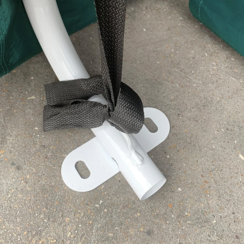 Outsunny Motorradgarage im Freien 2,4x2 m, Metall- und PE-Gewebe-Garagenzelt für Motorräder und Fahrräder, Grün