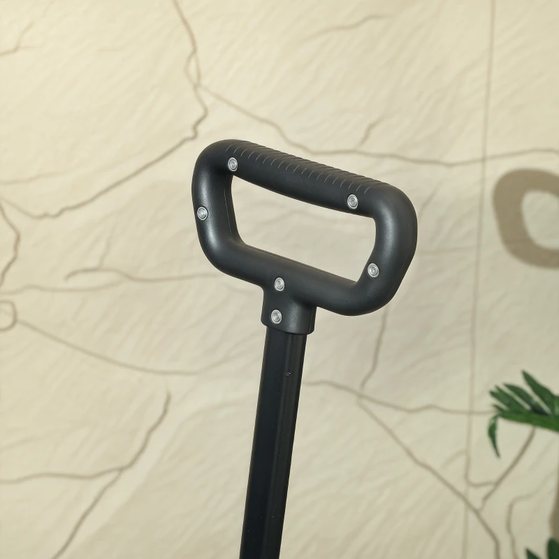 Outsunny Faltbarer Gartenwagen 150 L, Strandtransportwagen mit verstellbarem Griff und seitlichen Taschen 85 x 50 x 90 cm Schwarz