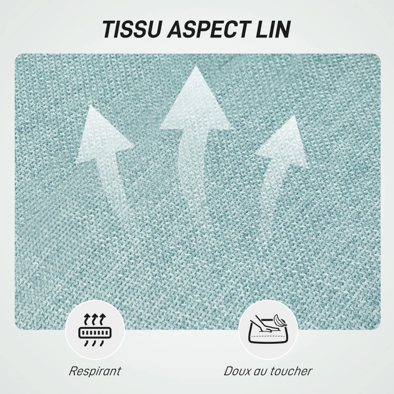 HOMCOM Chaise de bureau pivotante sans accoudoirs, hauteur et inclinaison réglables, capacité 120 kg, vert