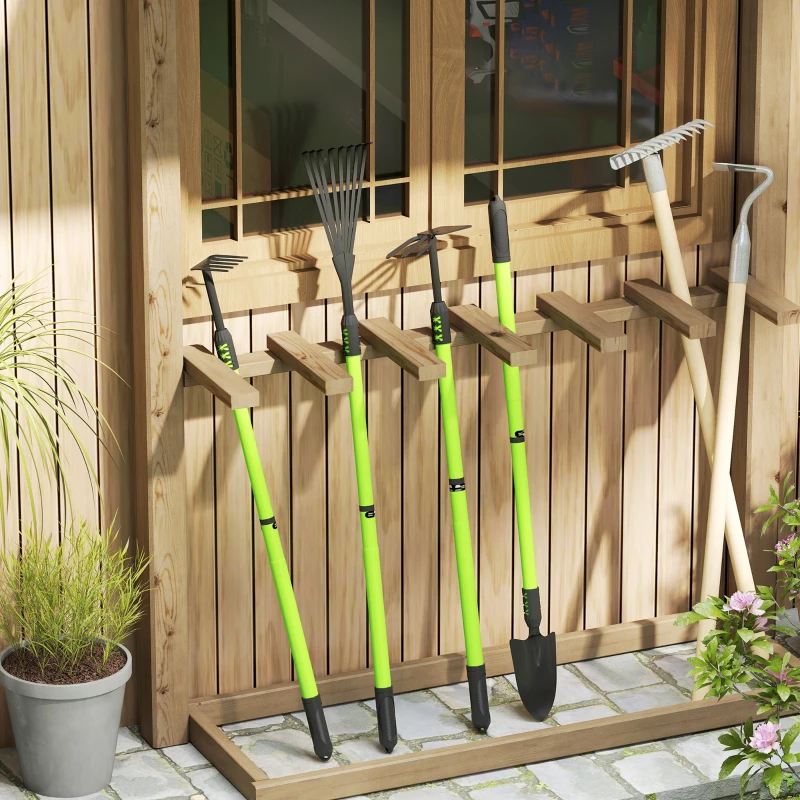 Outsunny Gartenwerkzeug-Set 4 Stück Gartengeräte-Set mit Schaufel Gartenhacke Gartenrechen Laubrechen Grün