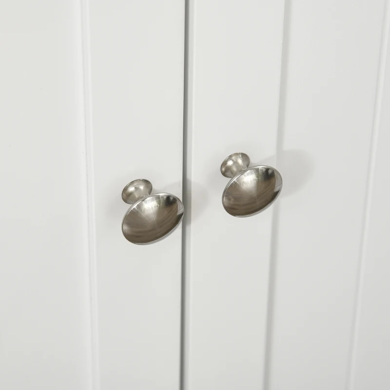 HOMCOM Küchenschrank Speisekammer 2 Türen mit 5 Regalen und 12 Gewürzregalen - 60 x 30 x 104 cm - weiß