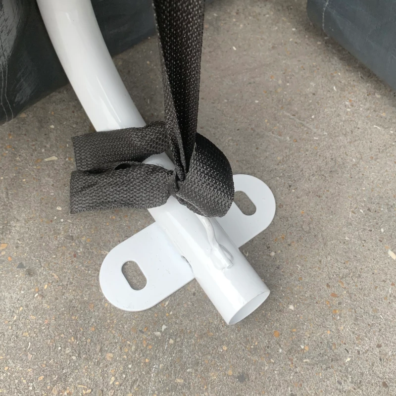 Outsunny Garagenzelt 2,4x2m für Fahrzeuge und Fahrräder aus Metall und PE-Gewebe, Dunkelgrau