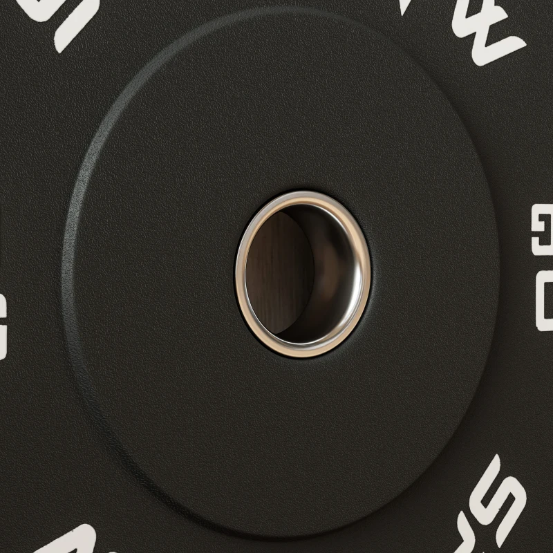 SPORTNOW Set 2 Hantelscheiben á 5 kg aus Gummi mit 5 cm Loch für Hanteln und Langhanteln, Schwarz