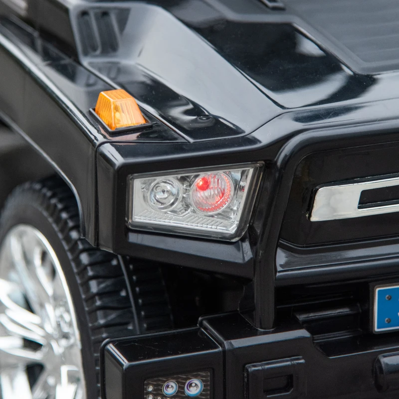 HOMCOM Kinderauto Offroad Spielzeugauto für Kinder, Auto für Kinder mit Lichtern und Musik, Alter 18-36 Monate, 68x30,5x41,5cm, Schwarz