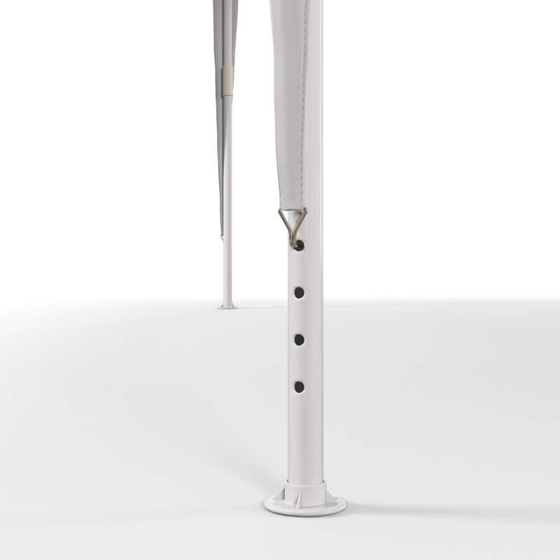 Outsunny Gartenpavillon 3x3 m Faltbar und Tragbar mit UV-Schutzbezug, Weiß